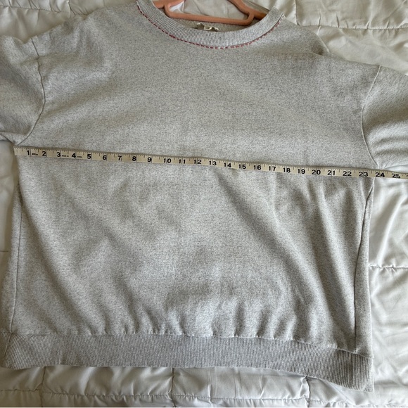 World Market Gray Embroidered Floral Sweatshirt One Size - Picture 5 of 6
